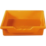 Set aus 4xErgo Tray Box M mit Montageschienen, Orange, aus schwer entflammbarem Kunststoff 